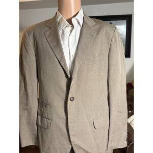 Brunello Cucinelli Taupe Cotton Blazer Sport Coat 50EU Italy 40R US Men's